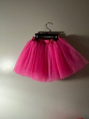 Pink Tulle Mini Skirt 4 layers-kid's Flared Ballet Style